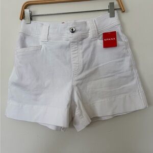 SPANX White High-Rise Jean Shorts